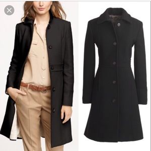 J Crew Black Lady Day Coat